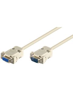 SUB-D kabel, grå, 5m,