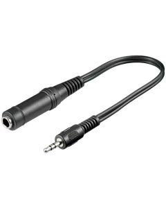 3,5 / 6,35mm Stik adapter kabel 0,2m