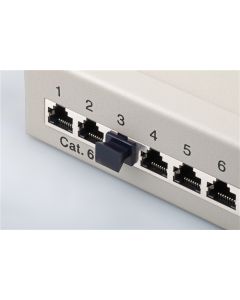 Støvcover til RJ45 Stik (10stk), sort,