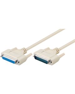 SUB-D kabel, grå, 1,8m,