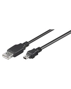 USB 2,0 Hi-Speed kabel, sort, 1,8m,