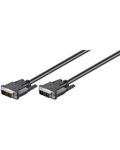 DVI-D FullHD kabel Enkelt link, sort, 2m,