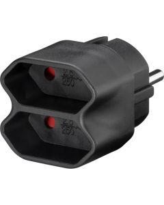 Socket adapter til at forbinde op til to elektroniske enheder
