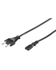 Strøm Ledning - Sort, 1.8 m (8-tal)