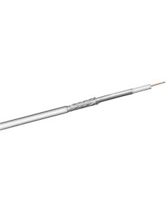 100dB koax, Antenne kabel, 2x afskærmet, CCS, 25m, hvid