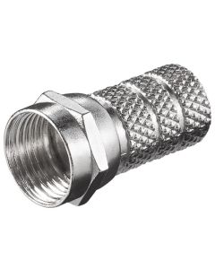 Skrue-på F stik 5,2mm - Zink-nikkel