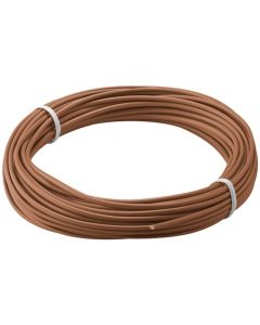 Isoleret kobberledning brun 10m