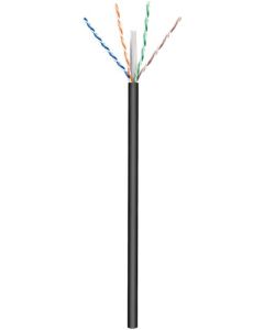 CAT 6 netværkskabel, U/UTP, sort, 100m kabelrulle