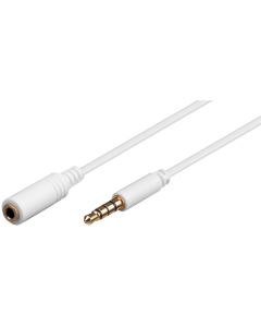 3,5mm Stik forlængerkabel hvid 5m