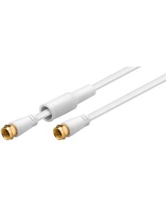 SAT kabel flad, Vejrbestandig, hvid, 1,5m