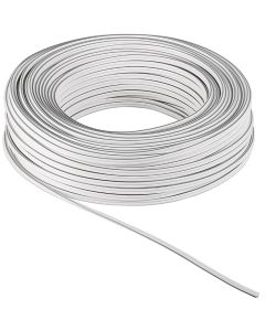 Højtalerkabel hvid CCA 25m - 2 x 1,5 mm²