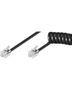 Telefonrør kabel 2x RJ10 han (4P4C) 4m
