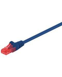 CAT 6 patchkabel, U/UTP, blå, 20m