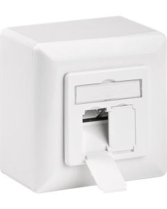 CAT 6a Universal vægudtag inkl. ramme, hvid