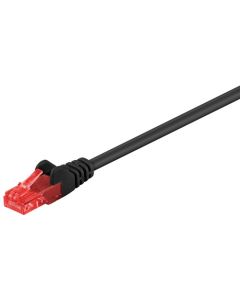 CAT 6 patchkabel, U/UTP, sort, 20m