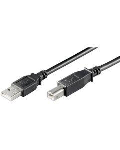 USB 2,0 Hi-Speed kabel, sort, 1,8m,
