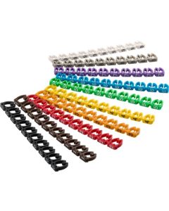 Kabel markeringsklips - Tal 0&#150;9&#146; for kabler med diameter op til 6mm