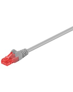 CAT 6 patchkabel, U/UTP, grå 5m