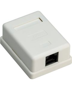 1-port RJ45 installationsbox, CAT 6, UTP