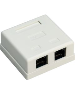 2-port RJ45 installationsbox, CAT 6, UTP