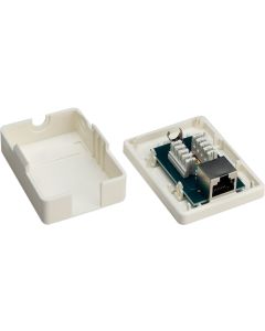 1-port RJ45 installationsbox, CAT 6, STP