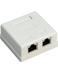 2-port RJ45 installationsbox, CAT 6, STP