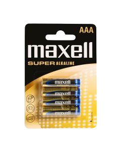 Maxell Super Alkaline AAA / LR 03 Super batterier - 4 stk.