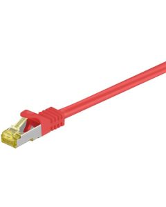 RJ45 patchkabel S/FTP (PiMF), m/ CAT 7 kabel, rød, 1,5m