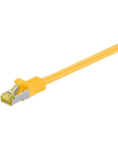 RJ45 patchkabel S/FTP (PiMF), m/ CAT 7 kabel, gul, 3m