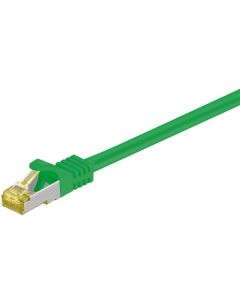 RJ45 patchkabel S/FTP (PiMF), m/ CAT 7 kabel, grøn, 3m