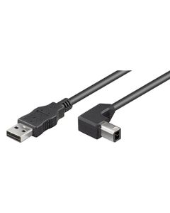USB 2,0 Hi-Speed kabel, sort, 0,5m,