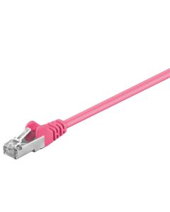 CAT 5e patchkabel, SF/UTP, magenta, 3m