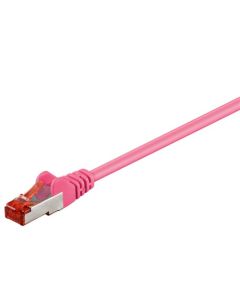 CAT 6 patchkabel S/FTP (PiMF), magenta, 15m