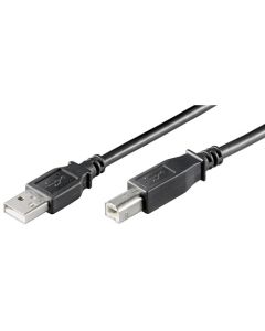 USB 2,0 Hi-Speed kabel, sort, 1,8m,