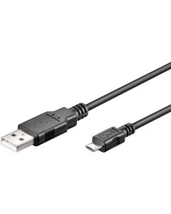 USB 2,0 Hi-Speed kabel, sort, 3m,