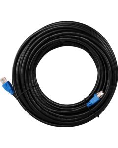 CAT 6 Udendørs-patchkabel, U/UTP, sort, 15m