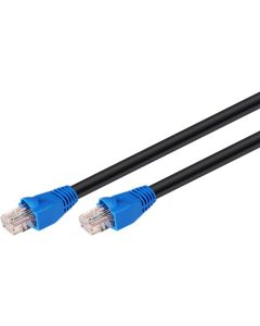 CAT 6 Udendørs-patchkabel, U/UTP, sort, 40 m