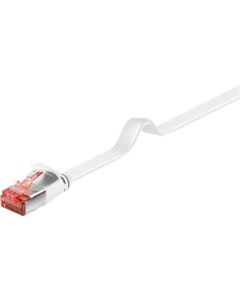 CAT 6 fladt patchkabel U/FTP, hvid, 2m