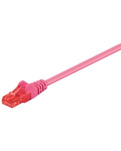 CAT 6 patchkabel, U/UTP, magenta, 5m