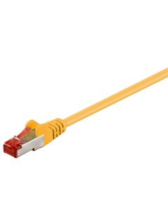 CAT 6 patchkabel S/FTP (PiMF), gul, 0,5m