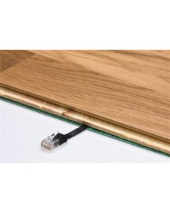CAT 6 fladt patchkabel, U/UTP, mørk brun, 7 m