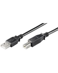 USB 2,0 Hi-Speed kabel, sort, 1 m,