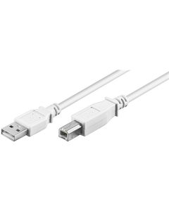 USB 2,0 Hi-Speed kabel, hvid, 1 m,