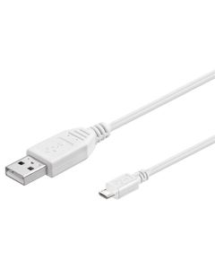 USB 2,0 Hi-Speed kabel, hvid, 0,6m,