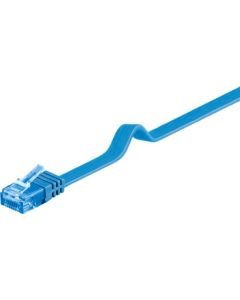 CAT 6a fladt netværkskabel U/UTP, blå, 2m