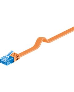 CAT 6a fladt netværkskabel U/UTP, orange, 2m
