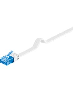 CAT 6a fladt netværkskabel U/UTP, hvid, 5m