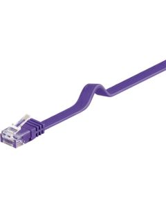 CAT 6 fladt patchkabel, U/UTP, violet, 2m