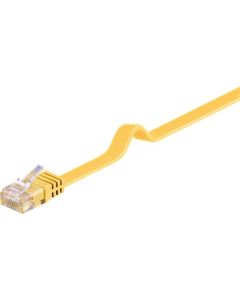 CAT 6 fladt patchkabel, U/UTP, gul, 3m