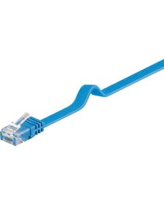 CAT 6 fladt netværkskabel, U/UTP, blå, 5m